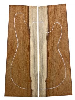 Top Koa afrik. geflammt AAA, 2-tlg., 8mm